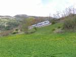 Vinschgerbahn,Verkehrverbund ALTO ADIGE,erster Fahrplanmssiger Zug nach Meran am 05.05.05  zwischen Mals/Malles und Schluderns/Sluderno.Die Streckenlnge Mals- Meran betrgt 60 km 