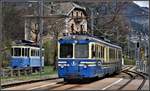 Xe 2/4 Nr 4 ex RhSt und Reg763 mit ABe 8/8 22  Ticino  nach Re in S.Maria Maggiore.