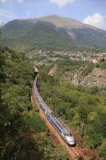 TGV 4505 bei Morelli oberhalb von Susa, 21.08.2012.