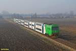 FNM EB760 023FM running as R229 near Galliate on the 24th of December in 2008