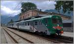 Alter Wein in neuen Schläuchen sagt man doch so schön. Das trifft auch auf den Le562-014 ex FS und jetzt Trenord zu. R4960 aus Colico ist soeben im Endbahnhof Chiavenna eingetroffen. Von hier gehts weiter mit dem Postauto nach St.Moritz über den Malojapass, oder mit dem blauen STPS Bus über den Splügenpass nach Splügen. (07.07.2014)