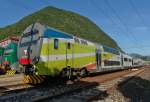 Triebzug der Baureihe EA 761 am 16.05.2015 im Kopfbahnhof von Laveno-Mombello Nord.