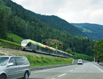 ETR 170 XXX als R 23842 (San Candido/Innichen - Fortezza/Franzensfeste), am 8.7.2016 unterwegs zwischen Vandoies/Vintl und Rio di Pusteria/Mühlbach.