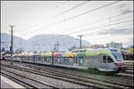 Abgestellt im Bahnhof Lienz wartet dieser ETR  170 am 15. April 2026 