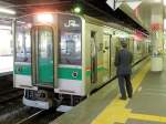 Serie 701 - die 5 Einsatzbezirke: Im Nordosten Japans sind in der Stadt Sendai 26 Zweiwagenzüge und die 4 Vierwagenzüge beheimatet.