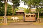Die Pferdebahn des Freilichtmuseums von Hokkaidô bei Sapporo.