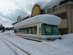 Akita Nairiku Bahn, die Touristik-Schnellzugstriebwagen: Heute schlummert Wagen 8903 in Aniai neben der Werkstatt vor sich hin. 14.Februar 2013. 