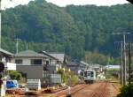 Der neuste Wagen 2114 fhrt aus der Mittelstation der Tenry Hamanako-Bahn aus.