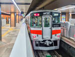 Zug 5020 des Hanshin Denki Tetsudō Konzerns mit einem Limited Express nach Sumaura-koen in Osaka-Umeda, 30.04.2024.