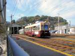 Die ältesten Strassenbahnwagen von Hiroshima - die Wagen aus Ôsaka: Hiroshima übernahm 1965-1969 aus der Grossstadt Ôsaka 40 Wagen, die gleich im Originalanstrich braun in Betrieb