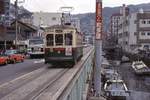 Die Strassenbahn von Nagasaki - Die südlichste der Linien an die Berge heran nach Ishibashi.
