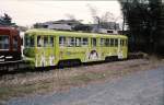 Serie 3200: Der bunte Wagen 3203, der fr eine Lebensversicherung wirbt, in der Abstellanlage in Akaiwaguchi, 28.Januar 2007.