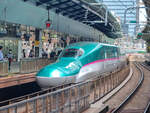 Ein Tohoku Shinkansen verlässt den Bahnhof Tokyo in Richtung Shin-Aomori, 29.04.2024.