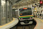 Takasaki Linie - Shōnan-Shinjuku Linie - Yokosuka Linie - Tōkaidō Linie, Nahverkehrszug Nr.4829Y  Special Rapid service  von Takasaki Bf nach Odawara Bf mit der Baureihe