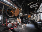 Die 1930 bei Borsig gebaute 06-018 ist hier mit weiteren Dampflokomotiven im Lokschuppen des Eisenbahnmuseums in  Ljubljana zu sehen.