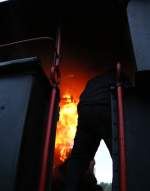 Niederdruckwetter, Schlechte Kohle und der für den Hilfsbläser noch nicht ausreichende Betriebsdruck sorgten für diese Bilder am Morgen des gestrigen 24.September in Celje.