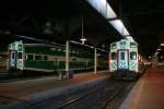 Nun stehen zwei Vorortzge der Go Transit in der Union Station.