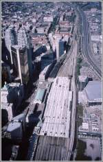 Toronto Union Station gesehen vom CN Tower.