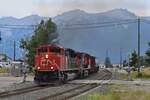 Mächtig am ackern war 8928 mit ihrem Güterzug bei der Ausfahrt in Jasper in Richtung Kamloops.

Jasper 19.08.2022