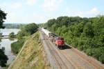 CN C44-9W 2582 mit Gterzug aus Richtung Westen kommend am 1.8.2008 in Bayview Junction, bei Hamilton,ON.
