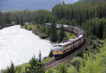 Die weltber�hmte Fotokurve Morant's Curve etwas s�dlich von Lake Louise: ohne es zu wissen, konnte ich den Luxuszug CP's Royal Canadian Pacific an dieser einmaligen Fotostelle fotografisch festhalten.