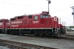 Portrait der Canadian Pacific GP9u 8233 (ex.CP 8680) am 8.8.2009 in Sudbury.