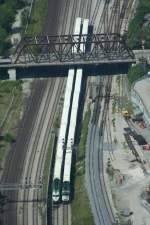Blick vom CN Tower am 3.8.2009 in Richtung Westen.