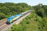 VIA-Rail P42DC 904 nach Niagara am 15.8.2009 an der Bayview Junction bei Hamilton.
