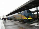 29.12.2004: ViaRail Canada Lokomotive 916 mit dem Zug 33 (Montral-Ottawa) kurz nach der (verspteten) Ankunft in Ottawa.