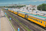�berblick �ber den Bahnhof von Almaty 2 am 6.