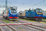 Vergleich neu und alt der nationalen Eisenbahngesellschaft Qazaqstan Temir Joly (QTJ).