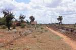 Blick aus Mbololo in Richtung Nairobi am 28.5.2012. Erkennbar sind hier die charakteristischen Formsignale.