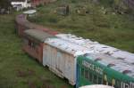 Eisenbahn Kolumbien  (abgestellte Waggons)    Bahnhof Bello in Medellin  04.07.2009