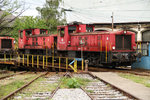 2 132 328 und 1 132 309 Diesellok auf der Drehscheibe beim Bahndepot von Rijeka.