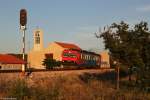 Als Abendzug auf der Strecke Knin – Zadar wurde am 30.08.2013 7122 001 eingesetzt.