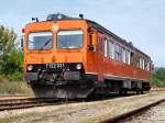 Triebwagen 7122 021 als Leerpersonenzug nach Varazdin im Bahnhof Budinscina / 07.09.2013.