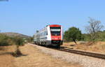 7123 015/ 7123 016 als IC 520 (Split-Zagreb Glavni kolodvor) bei Sitno Donje 22.8.21