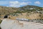 7123 007/008, der letzte noch betriebsfhige 7123 von ursprnglich 8 Triebzgen, ist am 29.08.2013 als ICN 521 bei Labin auf dem Weg nach Split.