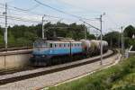1061 011 mit einem Gterzug am 08.06.2011 in Skrljevo (bei Rijeka).