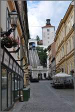 Die ZET Uspinjaca ist die krzeste Standseilbahn Europas und befindet sich im Zentrum von Zagreb. (02.07.2011)