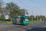 Osijek, Gradski prijevoz putnika Osijek (GPP) Pragoimex Type T3R.PV WN 0608 als Linie 2 bri der Ausfahrt aus der Haltestelle Bikara , 19.04.2019  