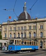 ZET Triebwagen 11 aus den 1920er Jahren fuhr am Morgen des 09. September 2018 im Zuge einer Sonderfahrt über den  Trg kralja Tomislava!