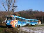 ČKD Tatra T4, Nr. 494 auf der Linie 8, Endhaltestelle Mihaljevac