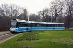 Straßenbahn Zagreb / Tramvaj Zagreb / Zagrebački Električni Tramvaj (ZET): Koncar TMK 2100, Wagennummer 2105 an der Wendeschleife vor dem Maksimir-Park.