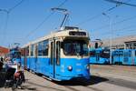 Zagreb: Neuestes St�ck der Museumsflotte ist der aus Mannheim gebraucht �bernommene Tw.466 (Bj.1971), der in Zagreb unter der Nummer 942 von 2009 bis 2012 unterwegs war und danach an die Stra�enbahn