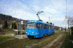Straßenbahn Zagreb / Tramvaj Zagreb / Zagrebački Električni Tramvaj (ZET): Tatra T4YU, Wagennummer 434 in der Endschleife Dolje.