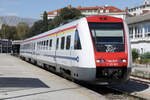 7 123 001 ff, Zug 5507 Perkovic – Split, bei der Einfahrt in den Bahnhof von Split, 02.10.2025