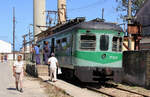 Mit diesem Triebwagen Nr. 707 der Hershey-Bahn fuhren wir von Camilo Cienfuegos nach Jaruco und zurück. Der Bahnhof ist mit seinem kurzen Bahnsteig recht übersichtlich. Camilo Cienfuegos, 11.02.2017