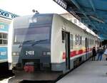 Triebwagen #2408 der Serie Dm11 (ursprünglich von Alstom für Finnland gebaut) als Schnellzug zwischen Havanna und Santiago de Cuba in der Estacion Central de Ferrocarril Havanna im September