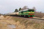 2TE116-662 mit Kesselzug in Kandava (29.04.2013)